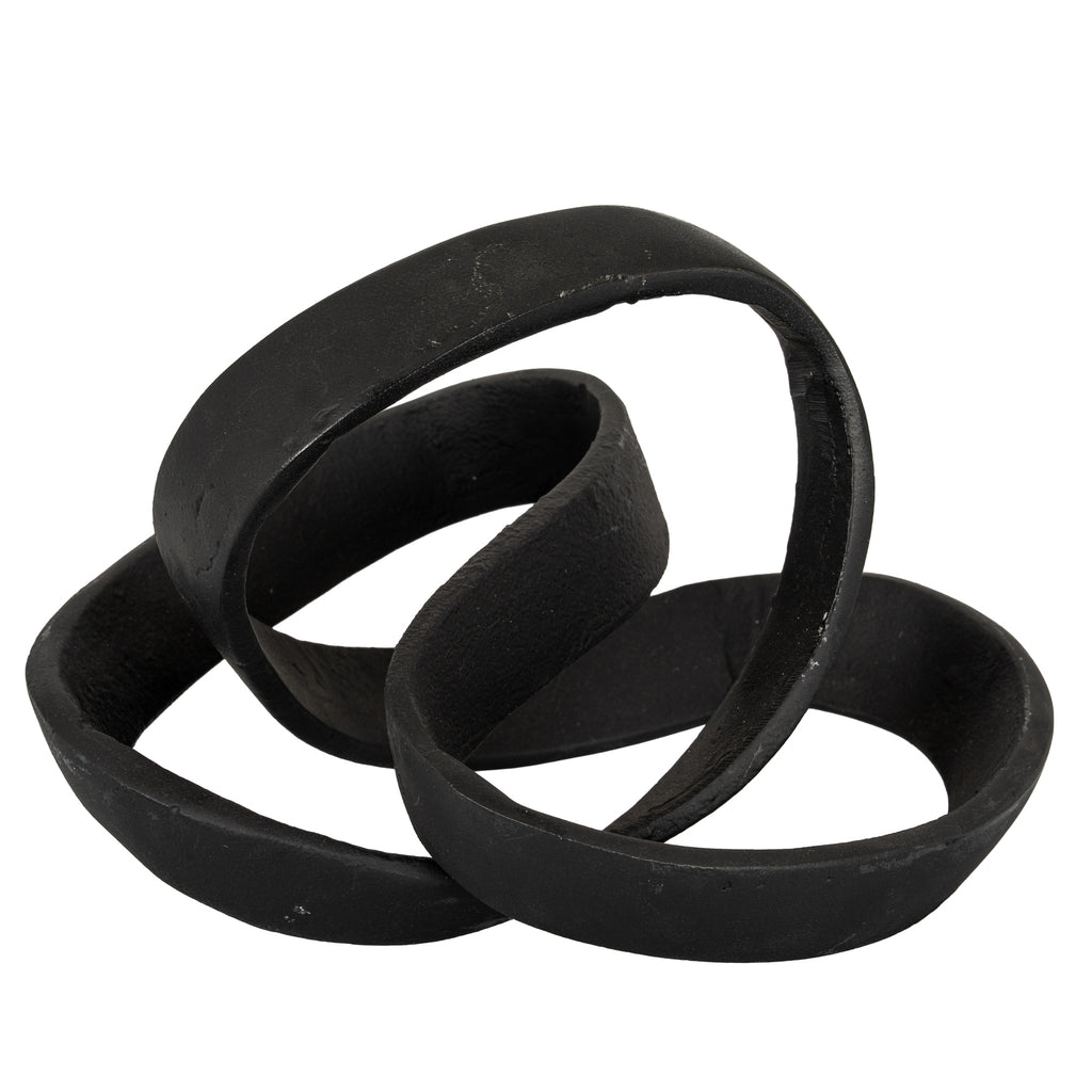 Black Cast Knot Ornament - Black