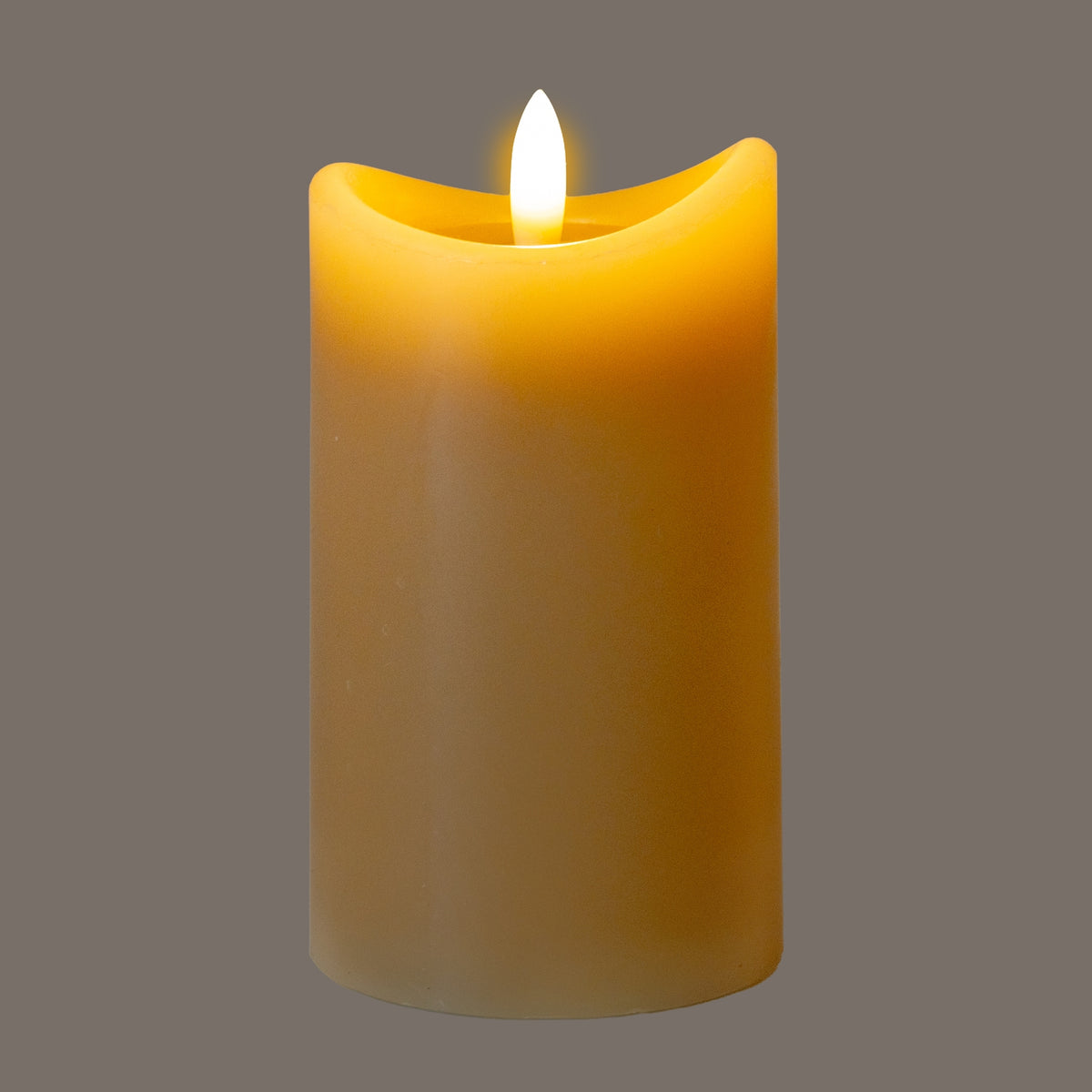 Luxe Collection Natural Glow 2.75X5 Taupe Melted Led Candle