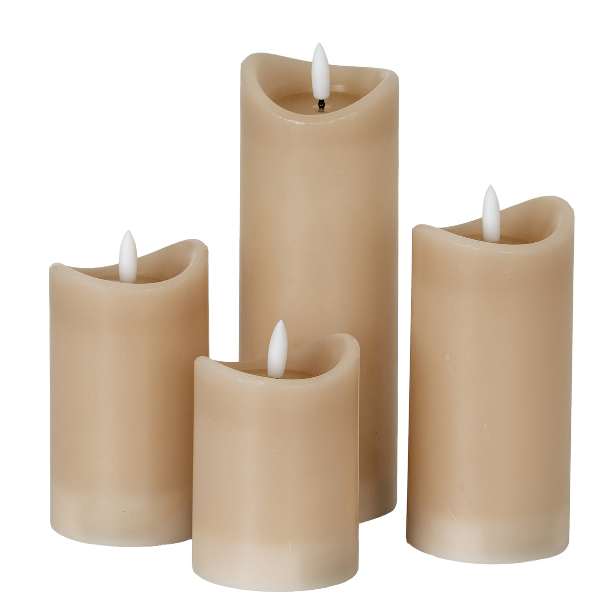 Luxe Collection Natural Glow 2.75X5 Taupe Melted Led Candle