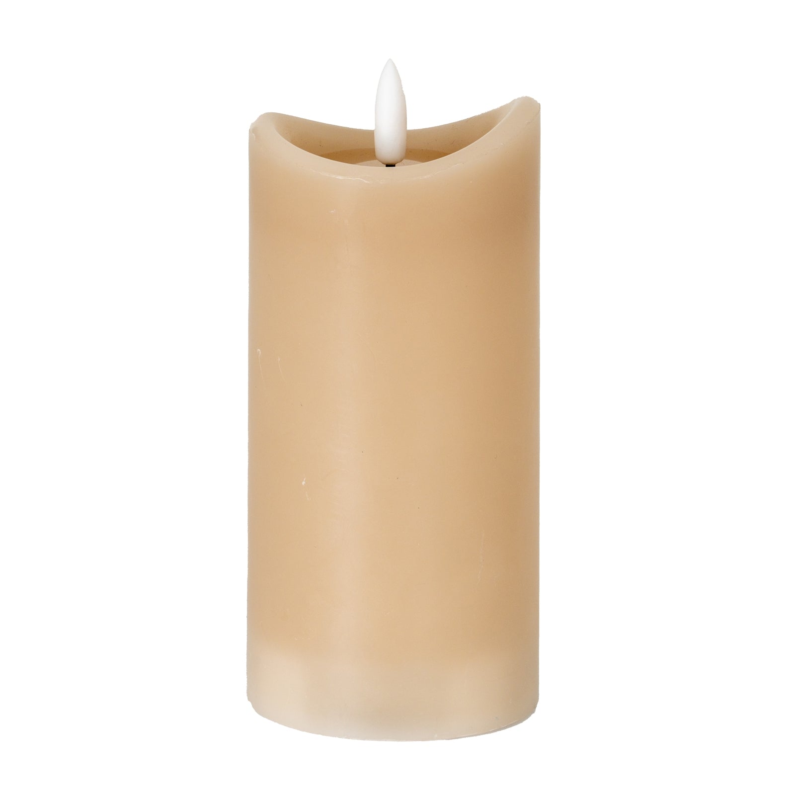 Luxe Collection Natural Glow 2.75X6 Taupe Melted Led Candle