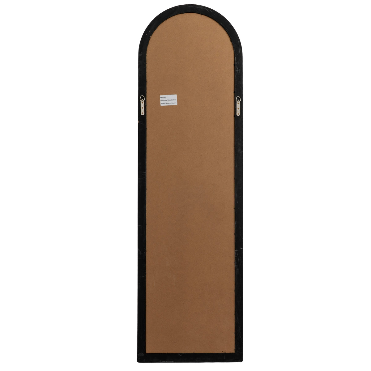 Black Wood Arched Window Mirror
