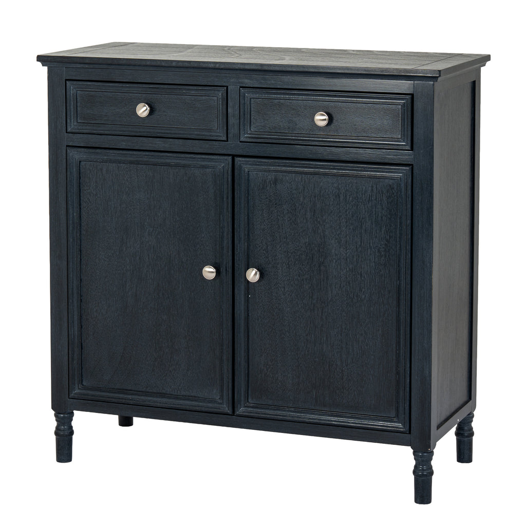 Contour Collection 2 Drawer 2 Door Sideboard - Black