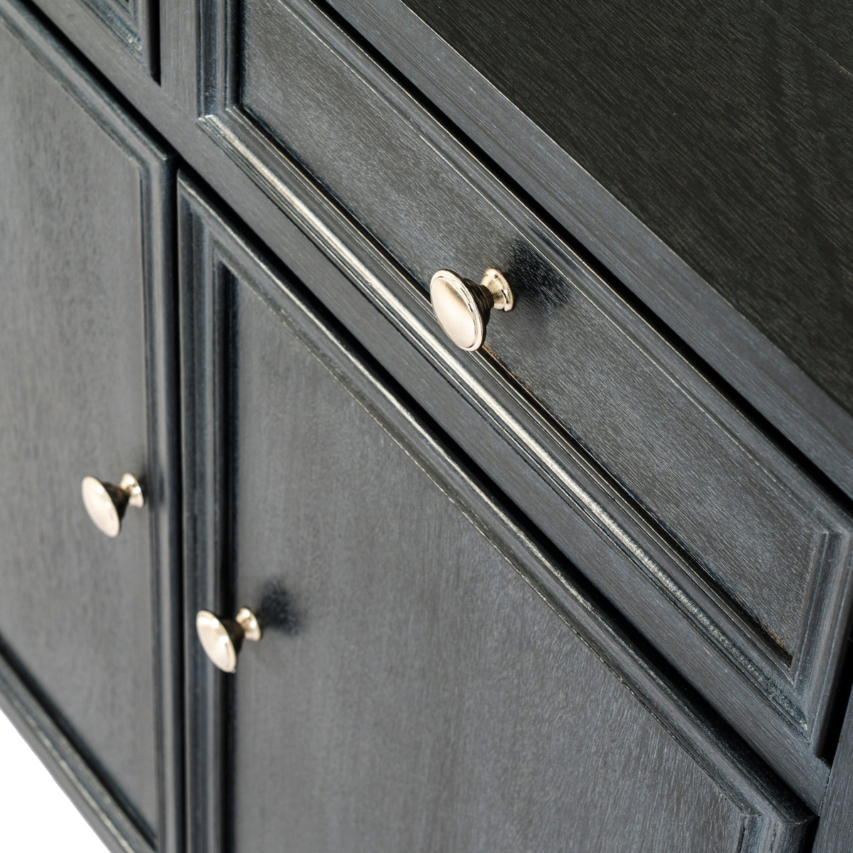 Contour Collection 2 Drawer 2 Door Sideboard - Black