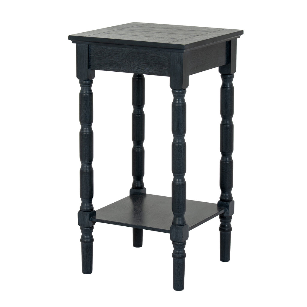 Contour Collection Three Drawer Side Table - Black