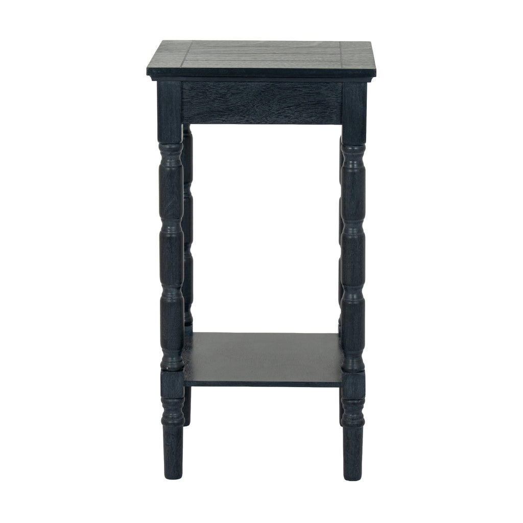 Contour Collection Three Drawer Side Table - Black