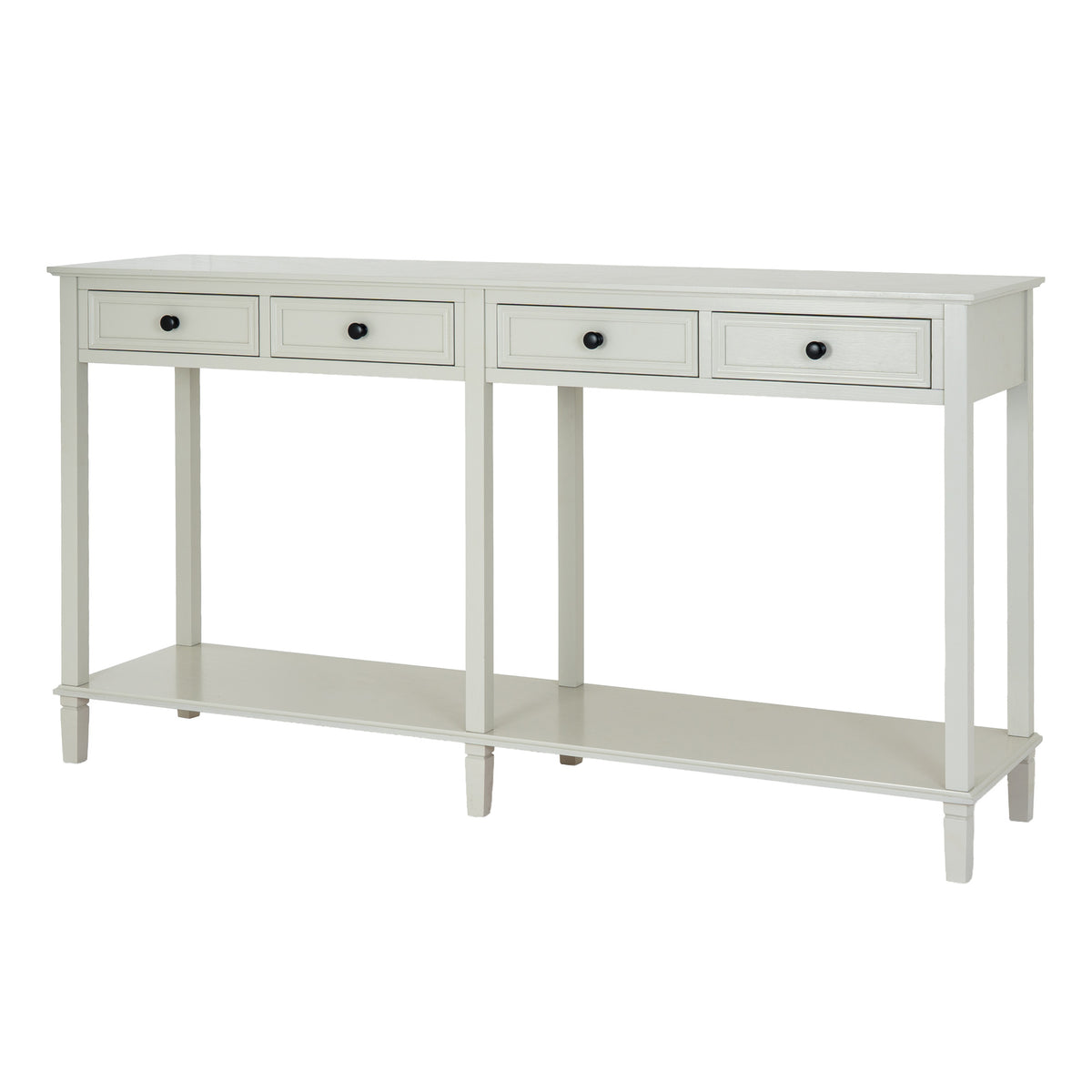 Belmont Collection Four Drawer Console - White