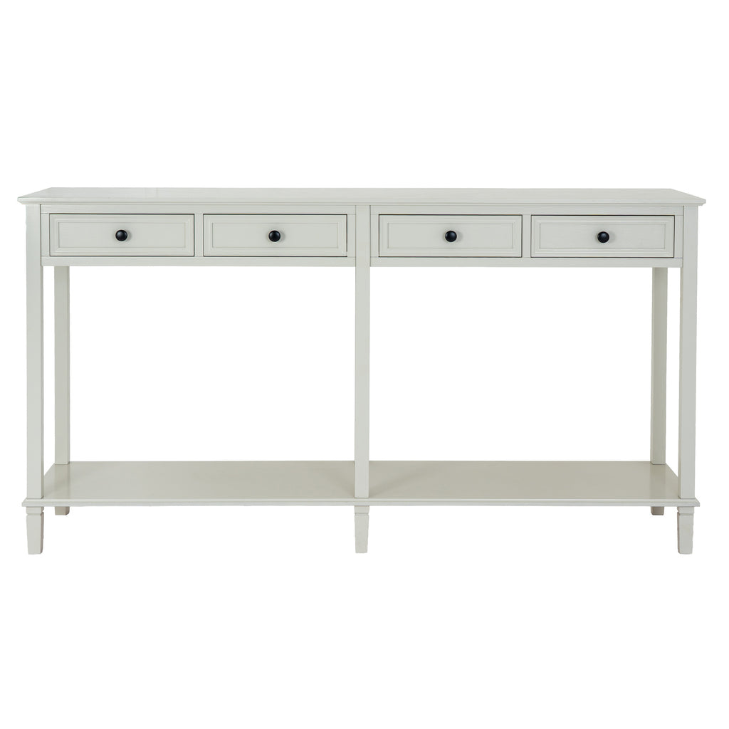 Belmont Collection Four Drawer Console - White