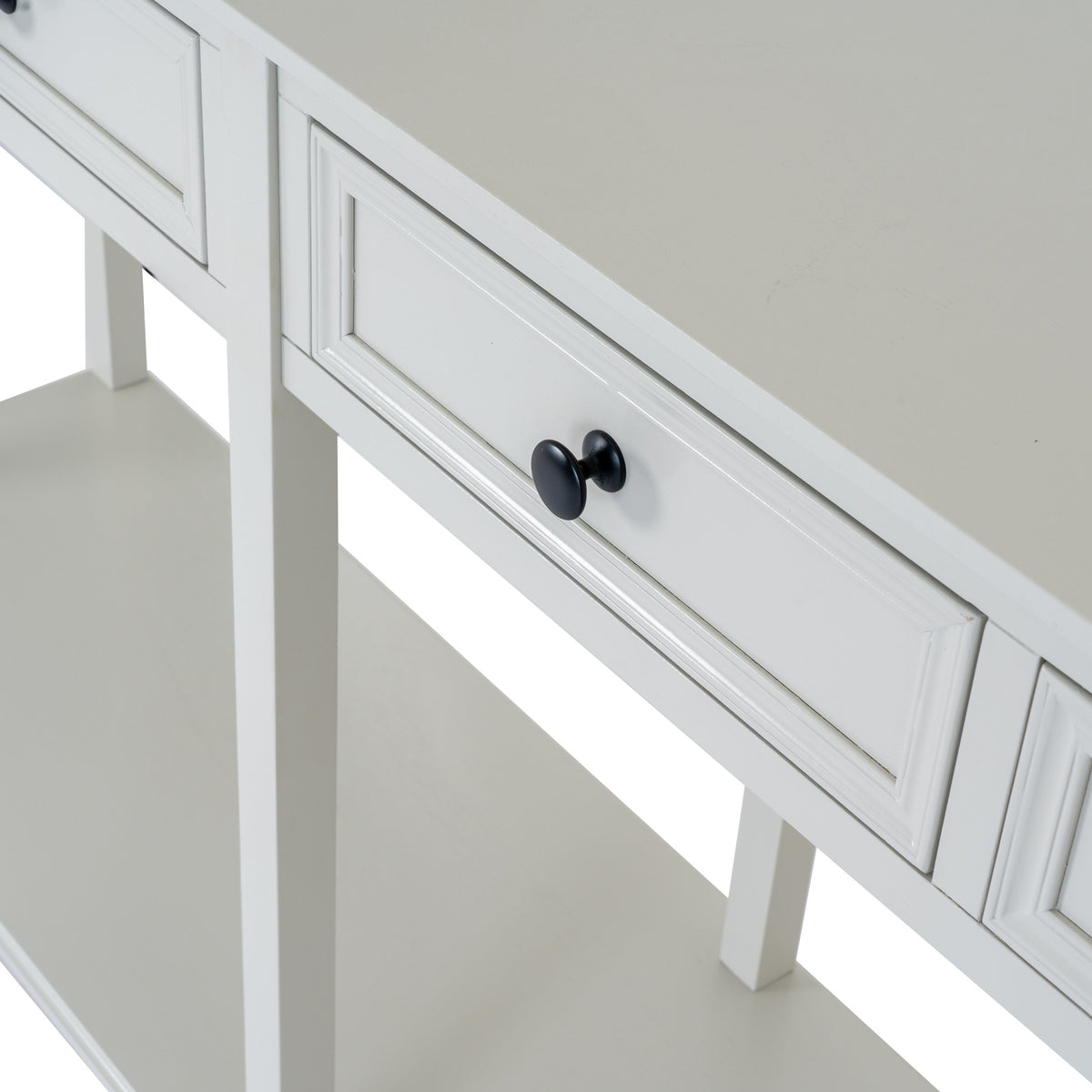 Belmont Collection Four Drawer Console - White
