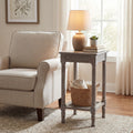 Serene Rattan Collection Small Side Table - Grey
