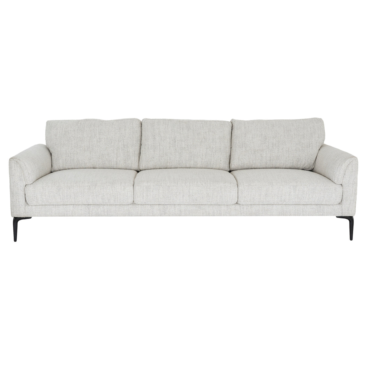 Zephra Three Seater Sofa with Footstool - White