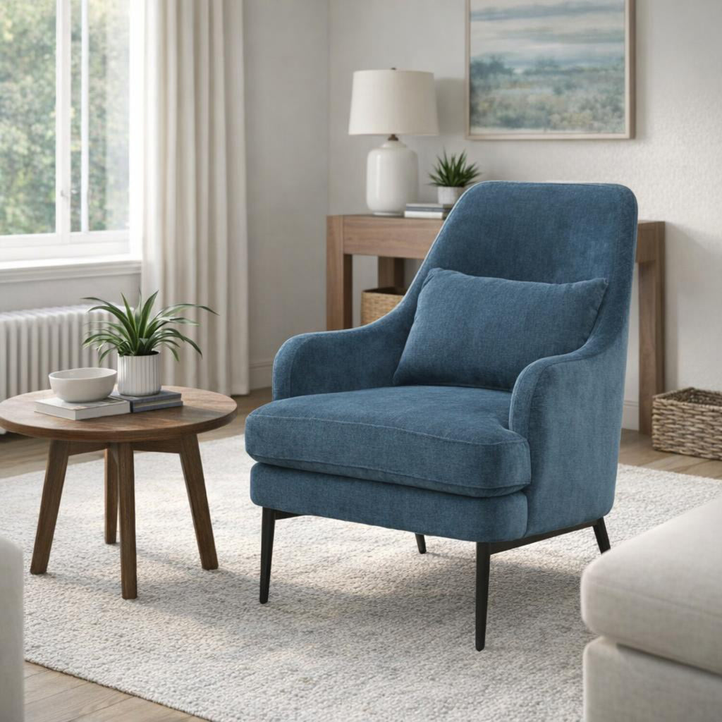 Avaris Wingback Armchair - Blue