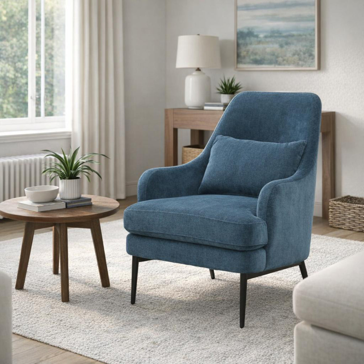 Avaris Wingback Armchair - Blue