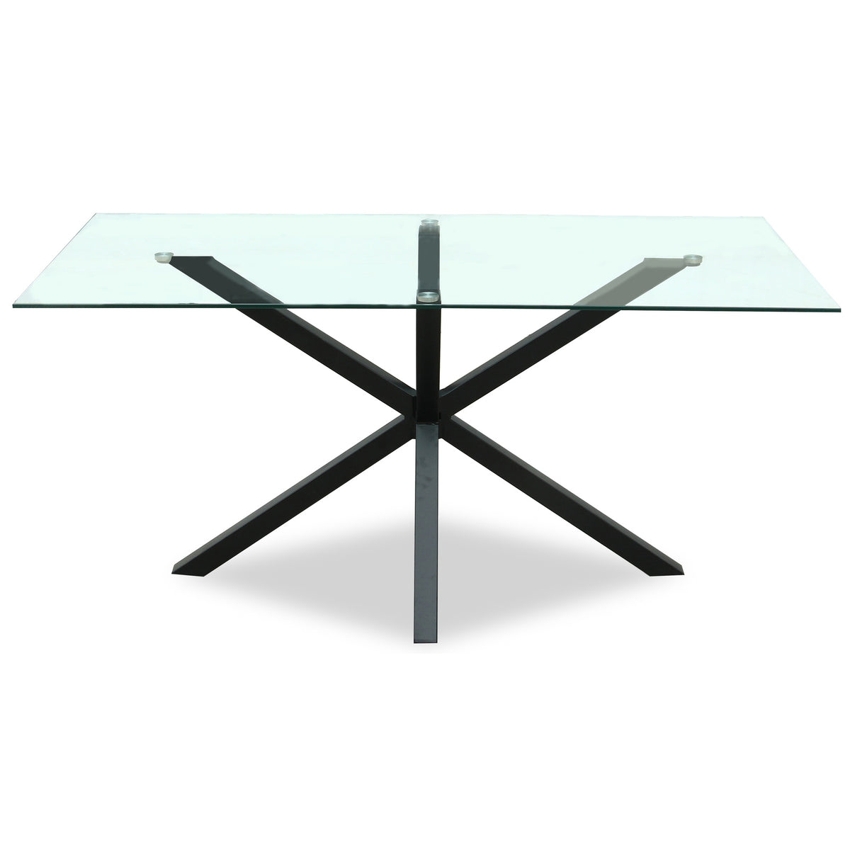 Monza Rectangular Glass Dining Table - Black
