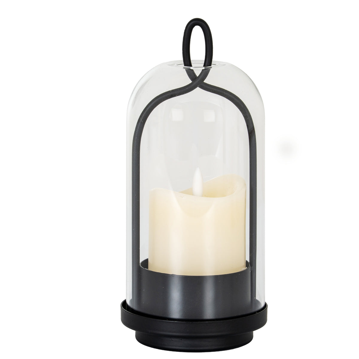 Nyx Medium Candle Holder with Glass Cloche, alternative view