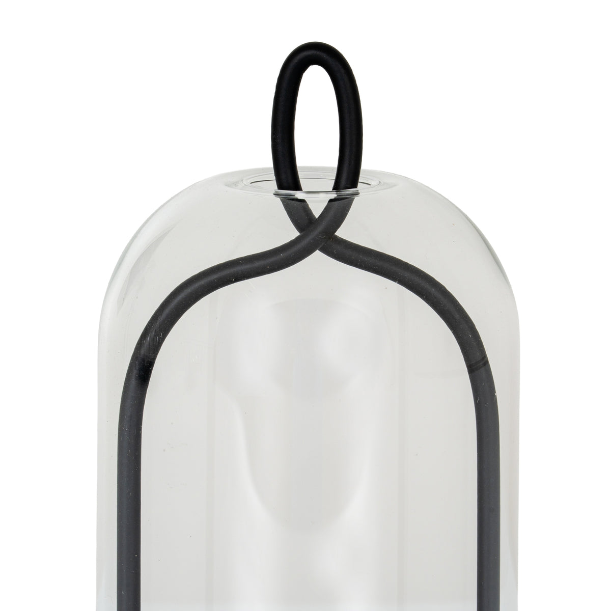 Nyx Medium Candle Holder with Glass Cloche, close-up