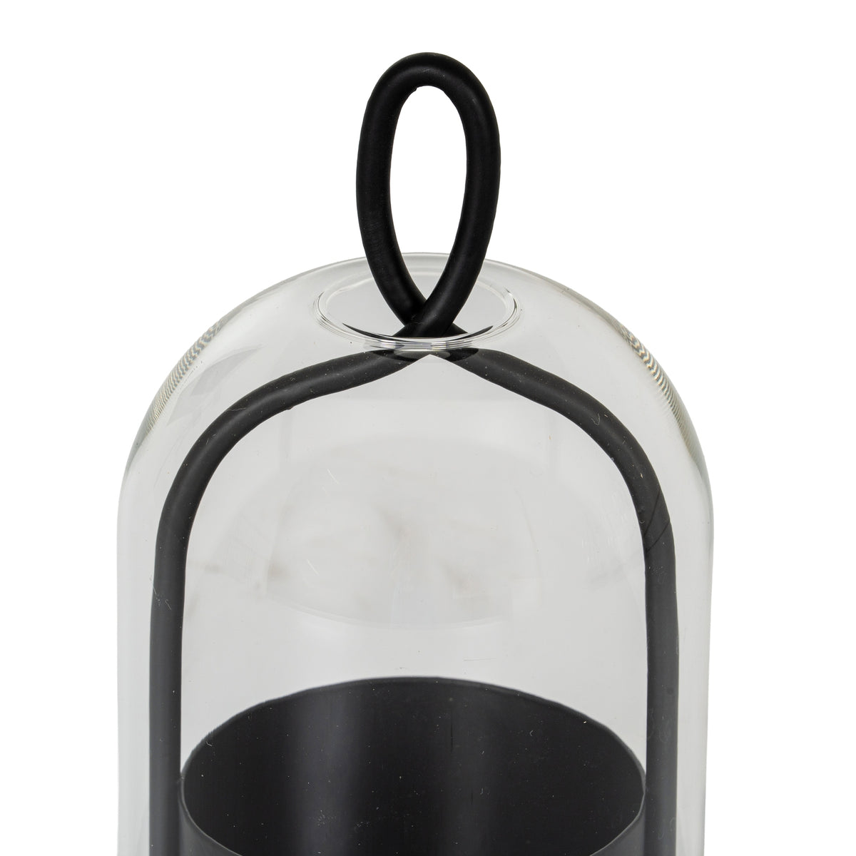Nysa Large Candle Holder with Glass Cloche, close-up
