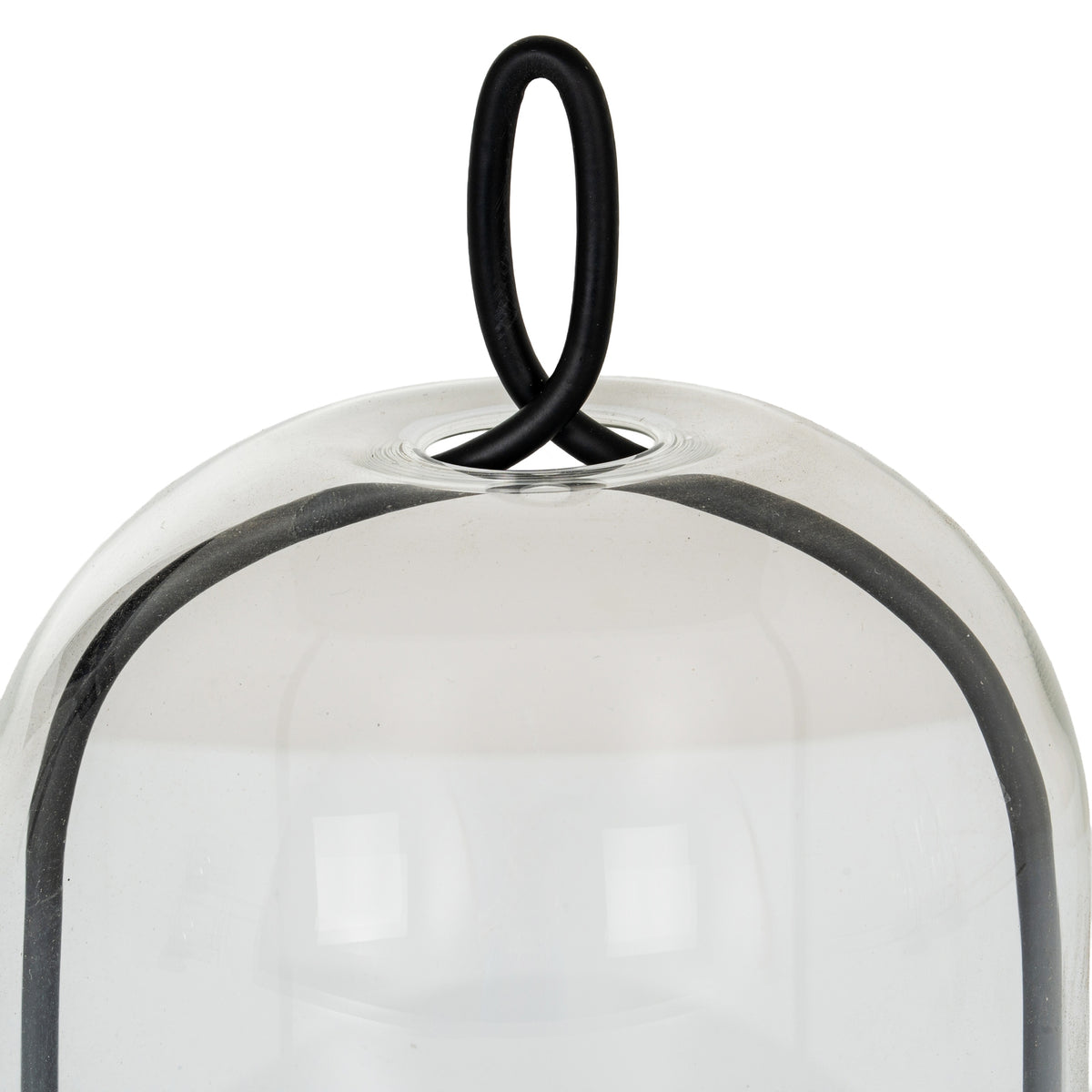 Nysa Medium Candle Holder with Glass Cloche, close-up