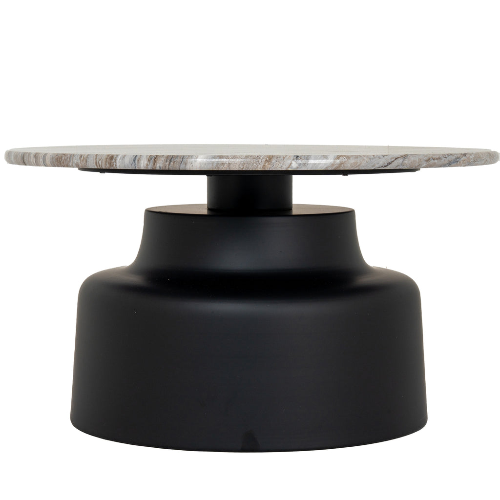 Oura Round Coffee Table - Black
