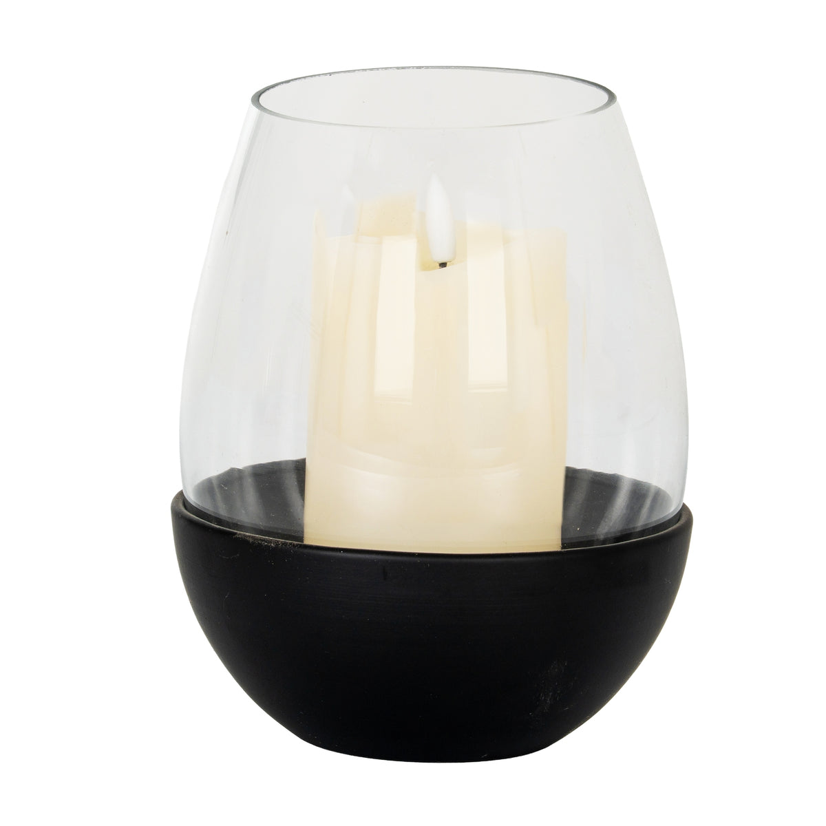 Neris Large Candle Holder with Glass Goblet, alternative view