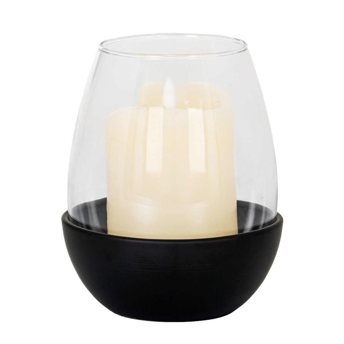 Neris Medium Candle Holder with Glass Goblet, alternative view