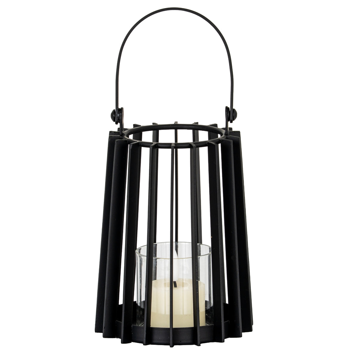 Lynk Small Lantern with Handle and Glass Candle Holder, alternative view