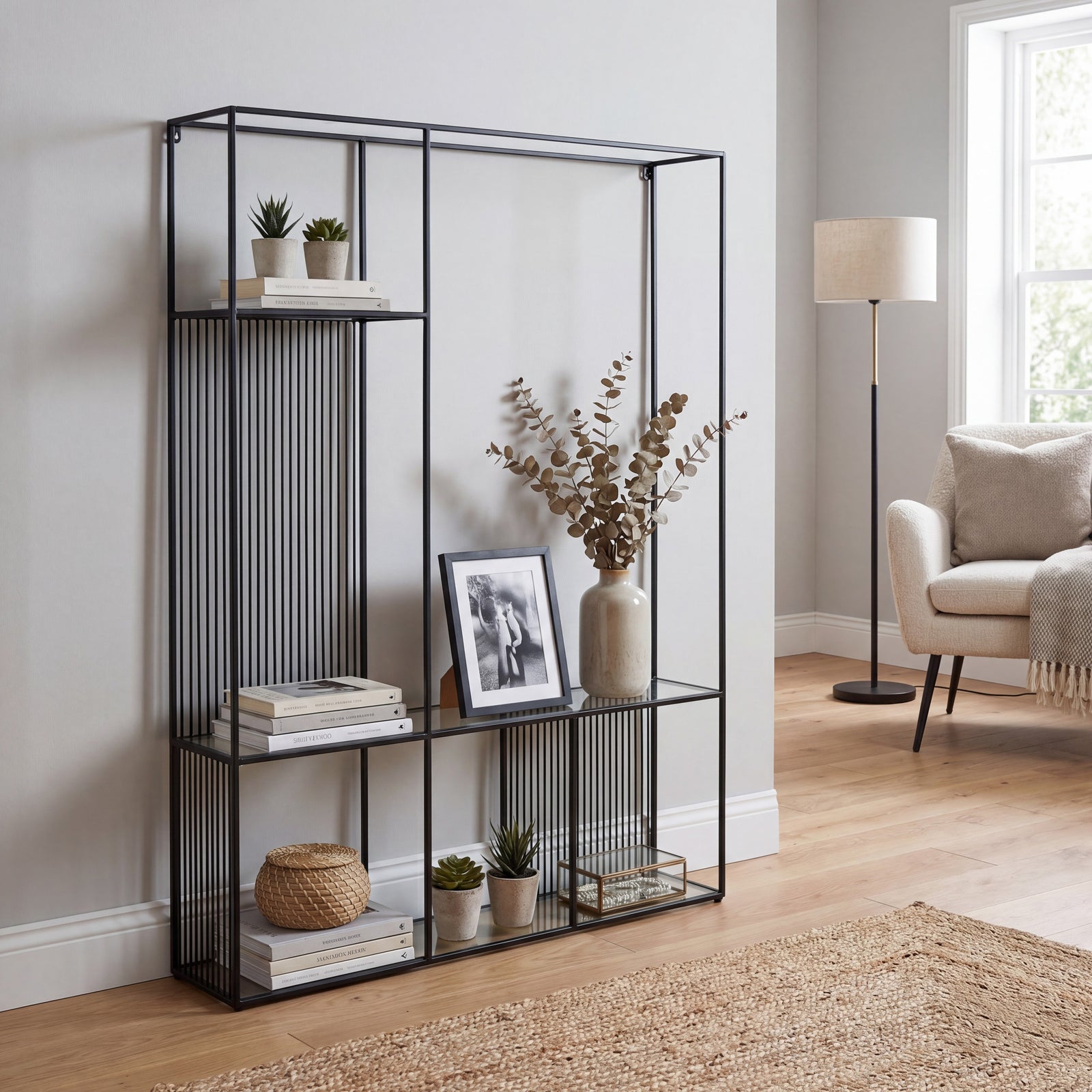 Axis Shelf Unit with Glass Shelves