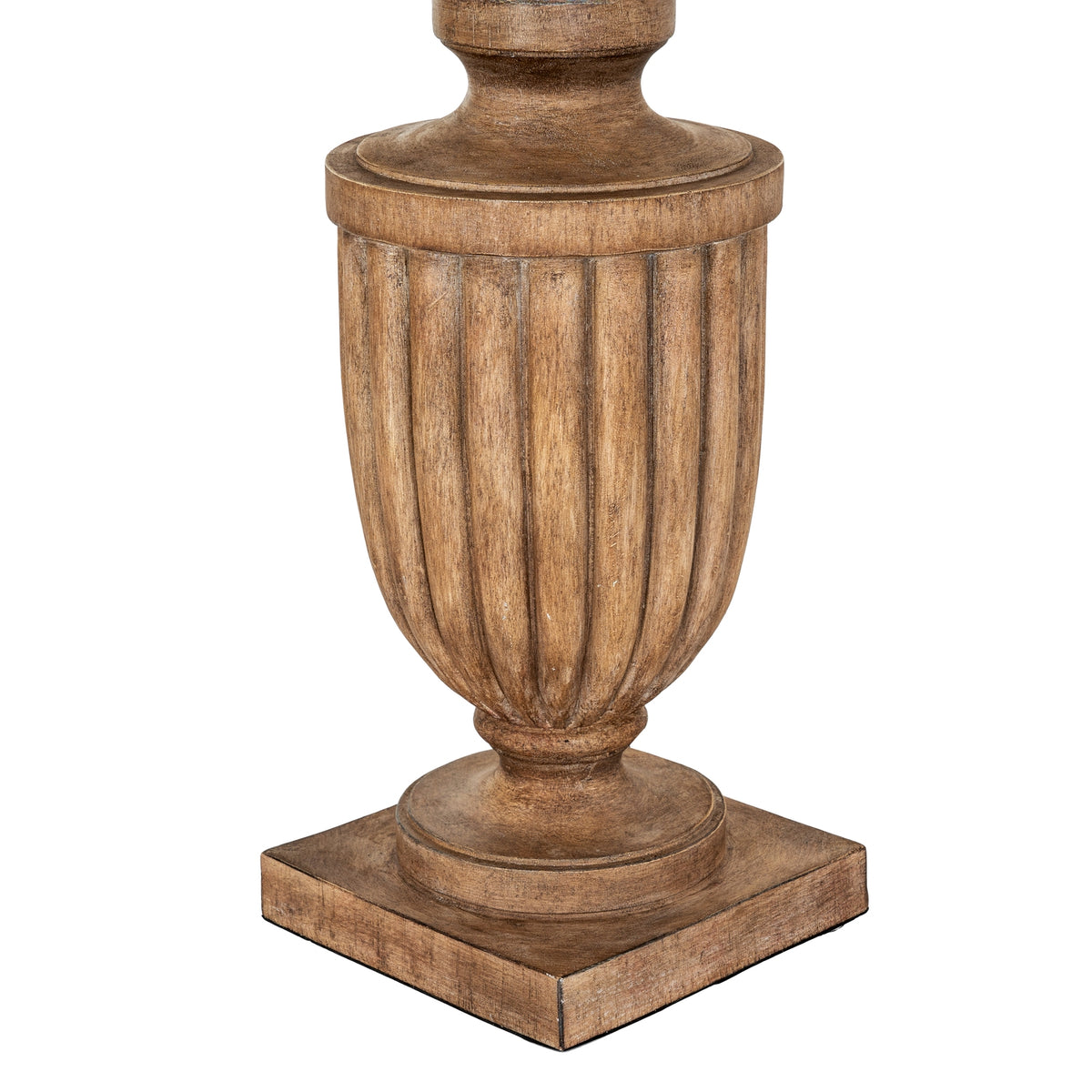 Tassora Table Lamp with Edged Linen Shade - Brown
