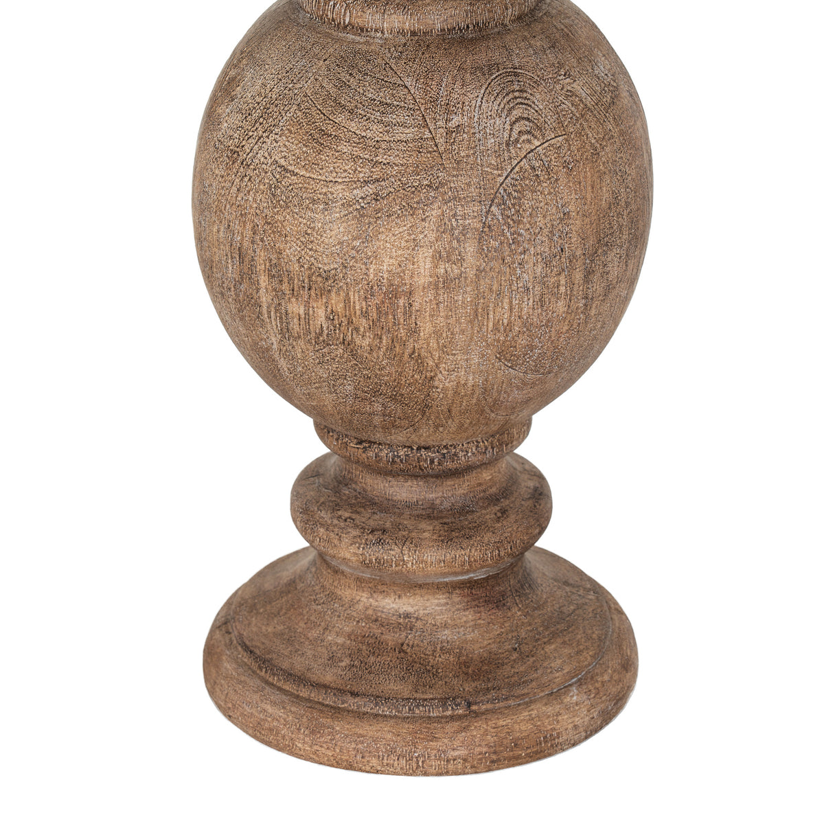 Clarion Table Lamp with Edged Linen Shade - Brown