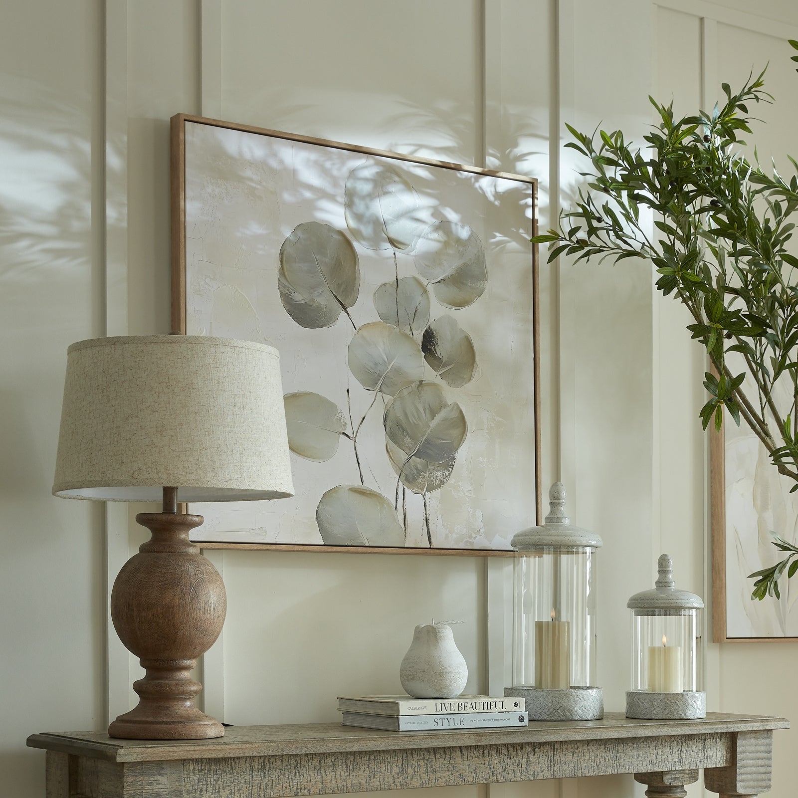 Clarion Table Lamp with Edged Linen Shade