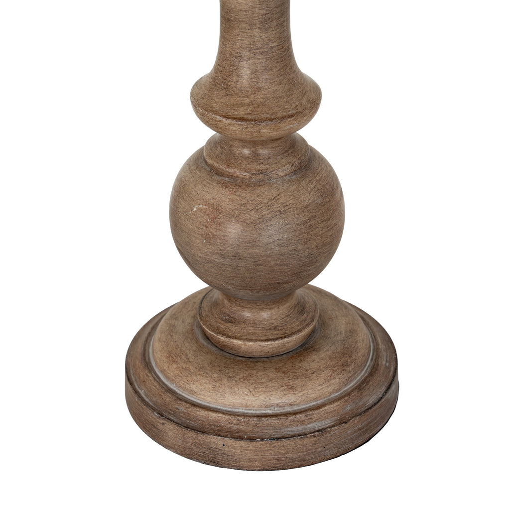 Seraphia Table Lamp with Edged Linen Shade - Brown