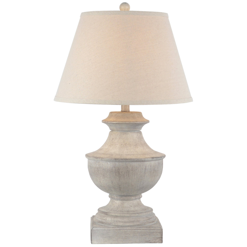 Montara Table Lamp with Linen Shade - White