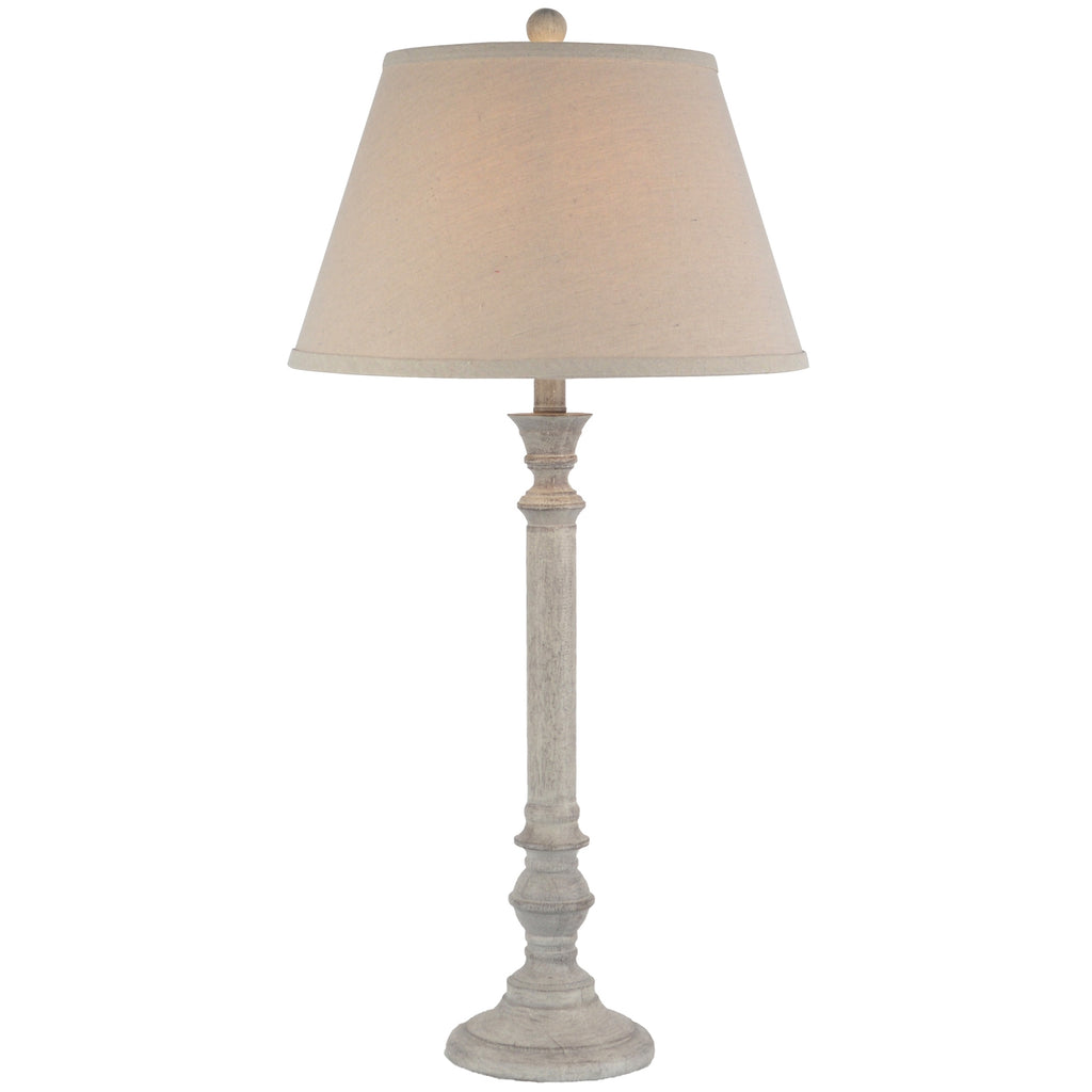 Liora Table Lamp with Linen Shade - White