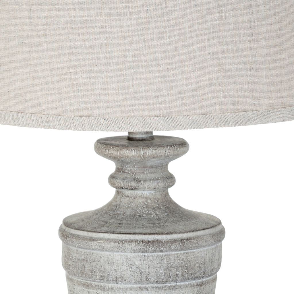 Ossia Table Lamp with Linen Shade - Grey