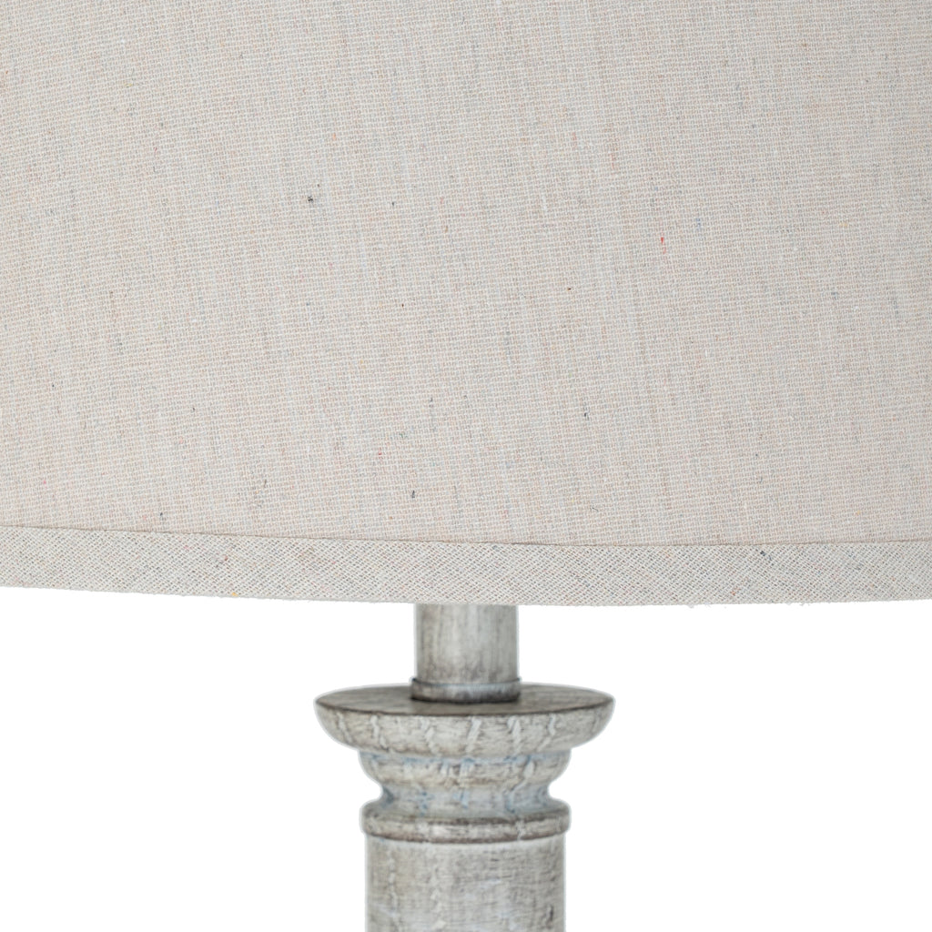 Stellatable Lamp with Linen Shade - White