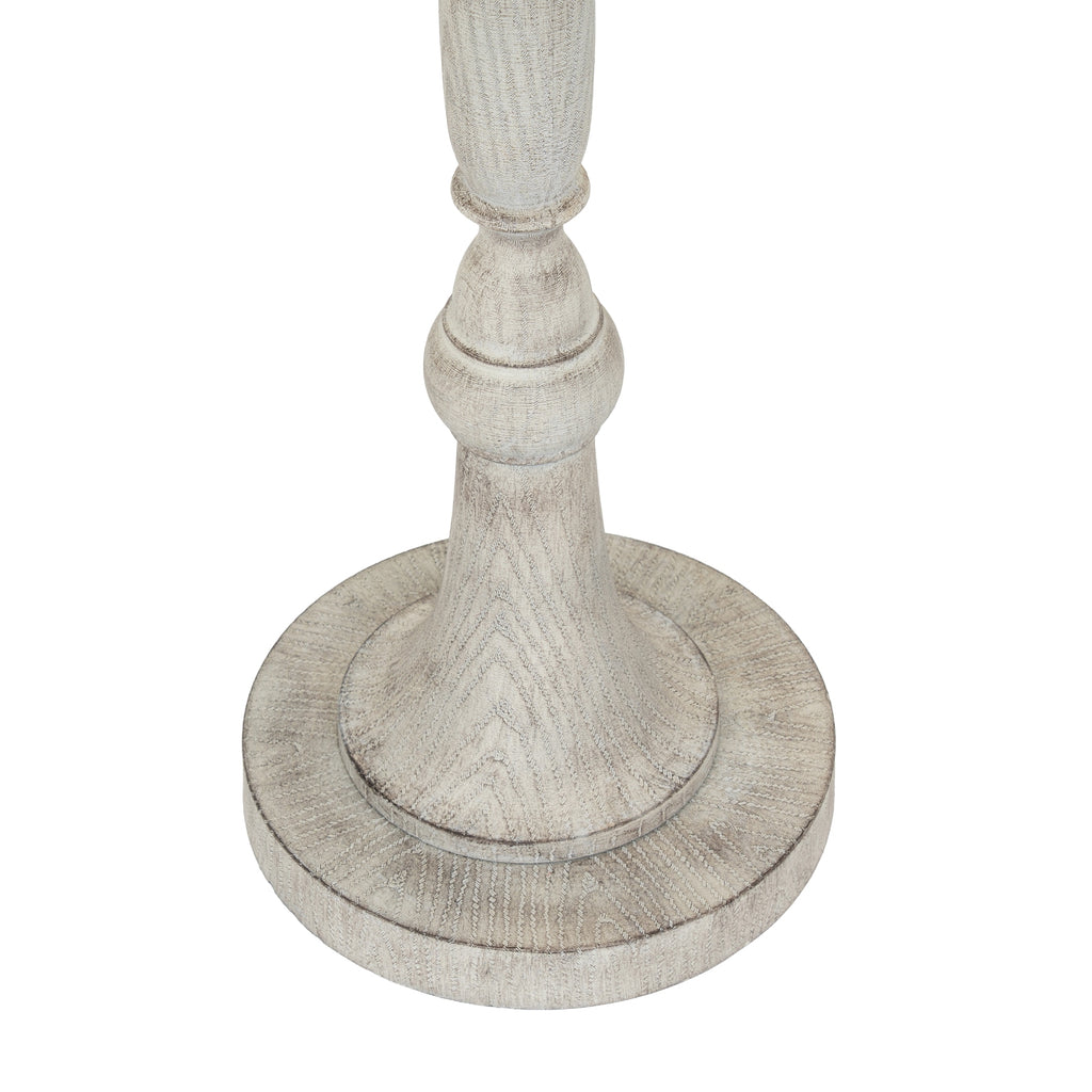 Stella Floor Lamp with Linen Shade - White