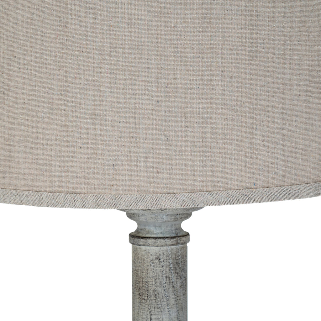 Stella Floor Lamp with Linen Shade - White
