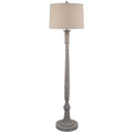 Stella Floor Lamp with Linen Shade - White