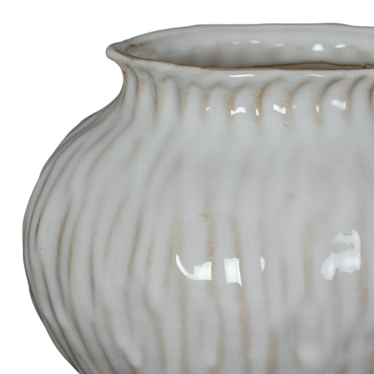 Numa Squat Vase - White