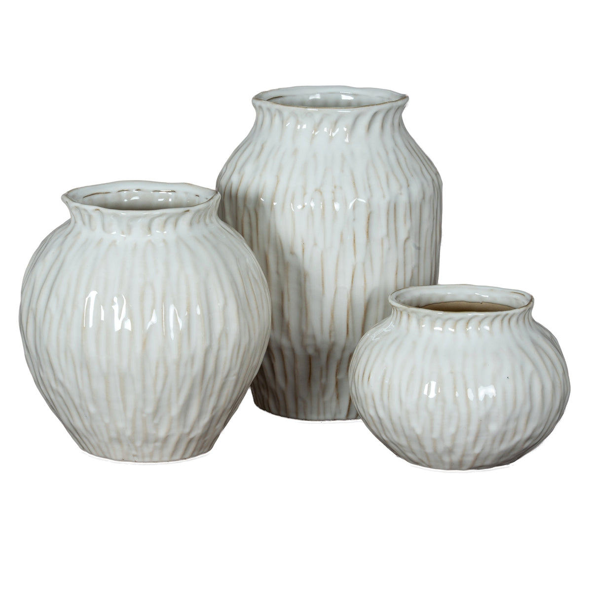 Numa Round Vase - White