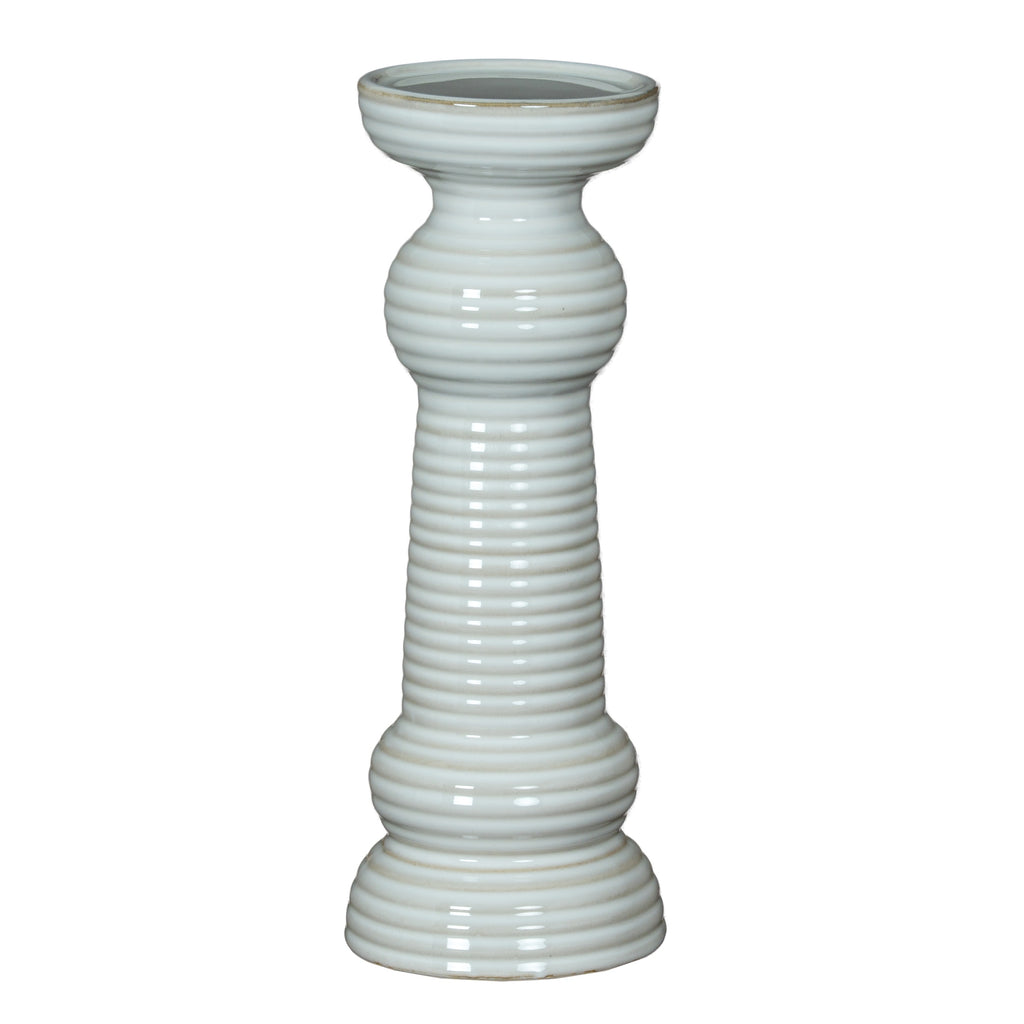 Sile Medium Pillar Candle Holder - White