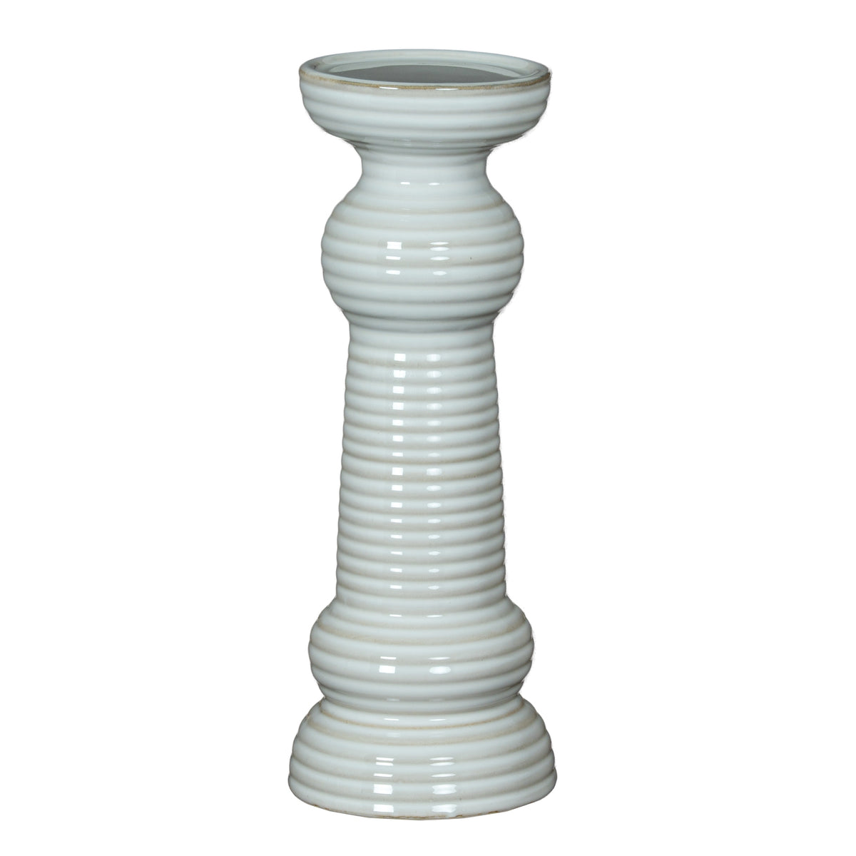Sile Medium Pillar Candle Holder - White