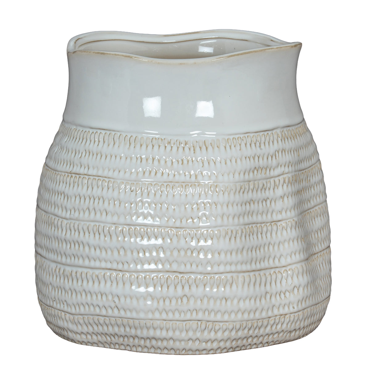 Tava Hewn Bud Vase - White