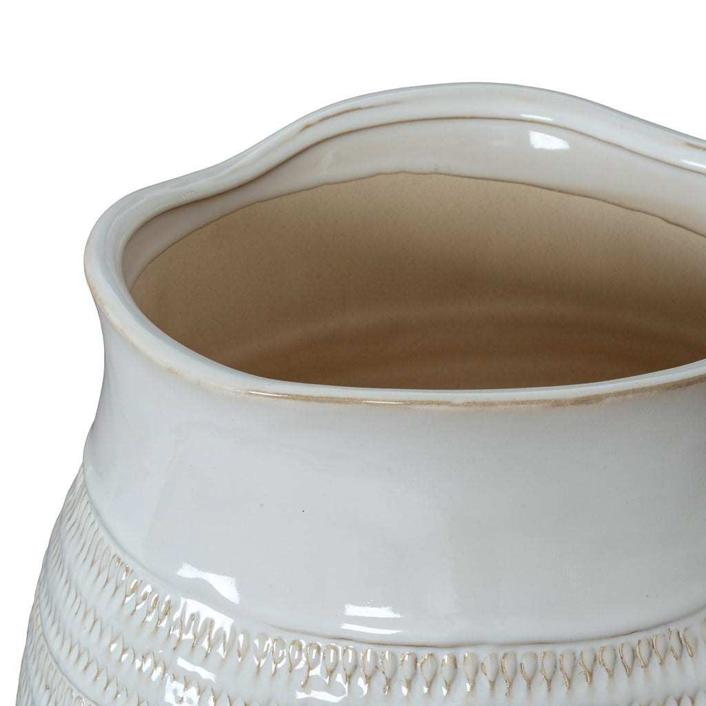 Tava Hewn Bud Vase - White