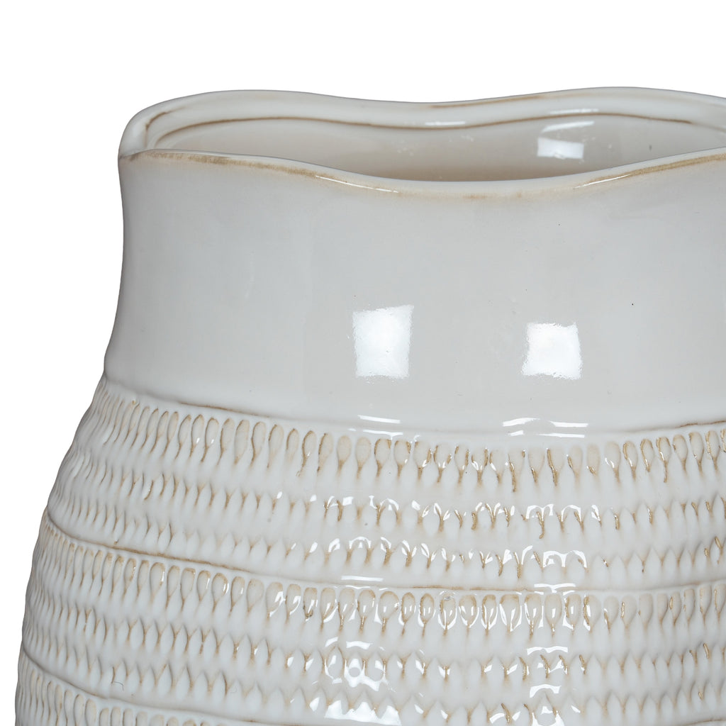 Tava Hewn Bud Vase - White