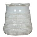 Tava Hewn Bud Vase - White