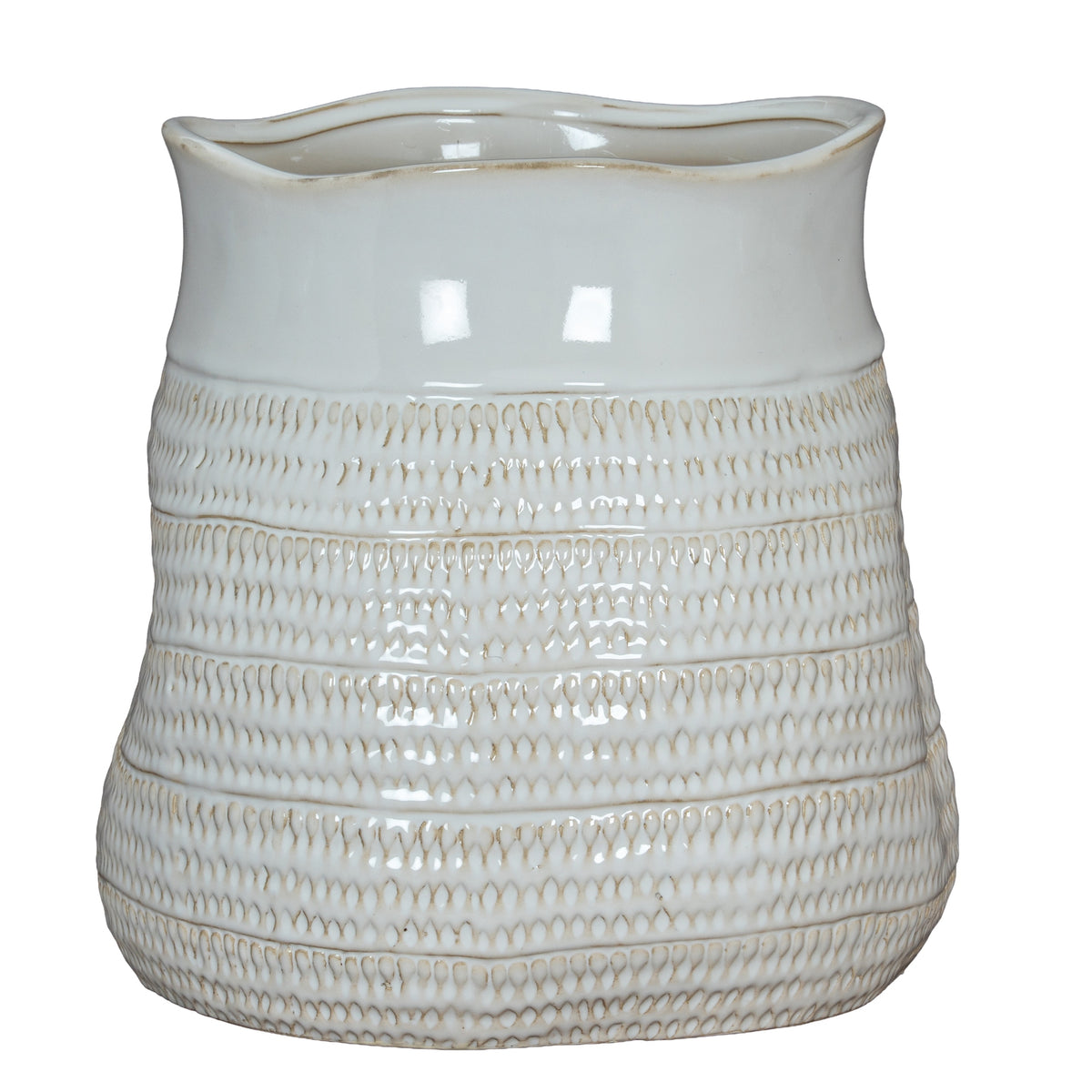 Tava Hewn Bud Vase - White