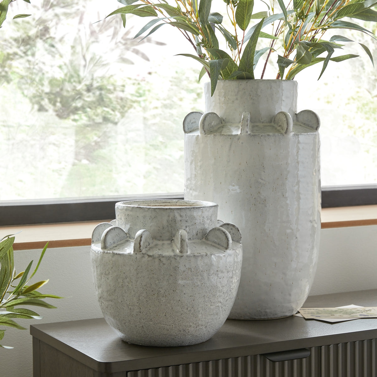 Dara Large Hydria Vase - White