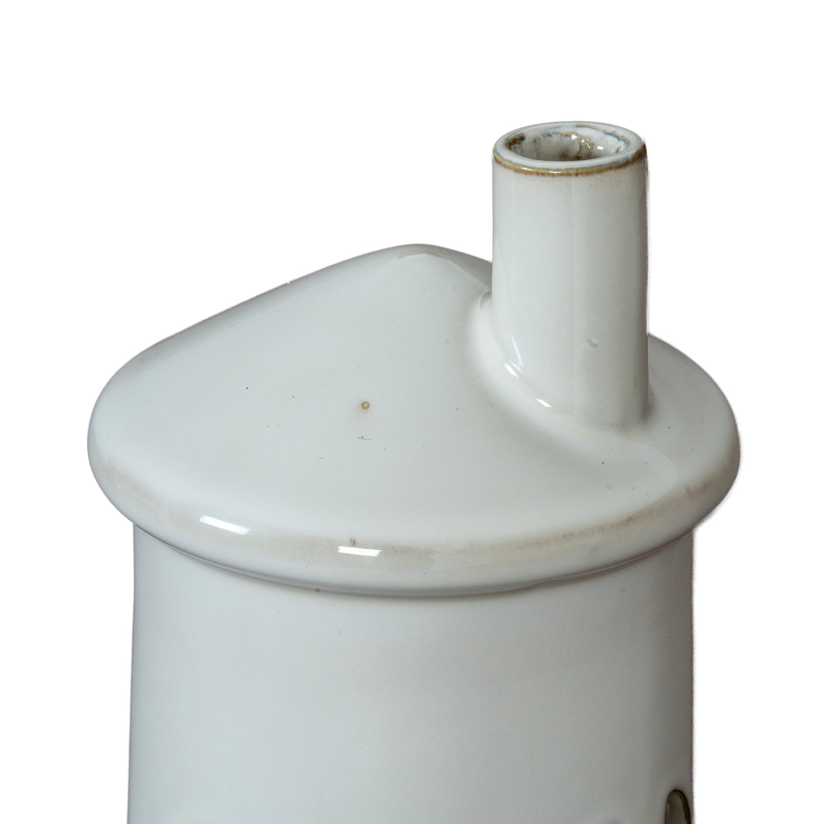 Rhea Medium Lighthouse Tealight Holder - White