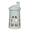 Rhea Medium Lighthouse Tealight Holder - White