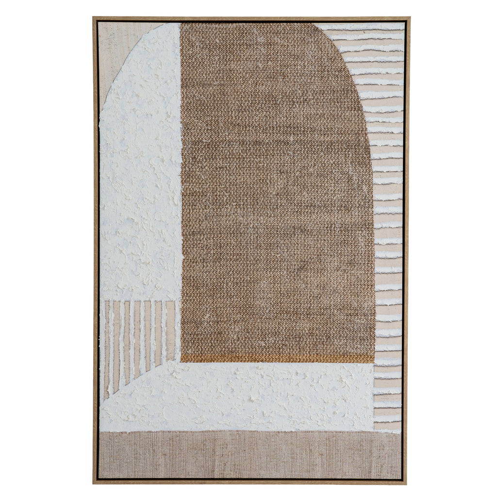 Petra Hand Painted Canvas In Frame - Multi-coloured